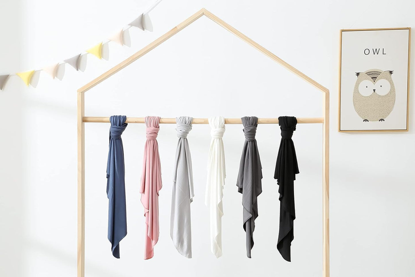 iEvolve Cotton Knitted Baby Swaddle Blanket with Hat Headband Set Newborn Swaddle Wrap Receiving Blankets for Baby Girl Boy 45" x 45"(Dark Grey)