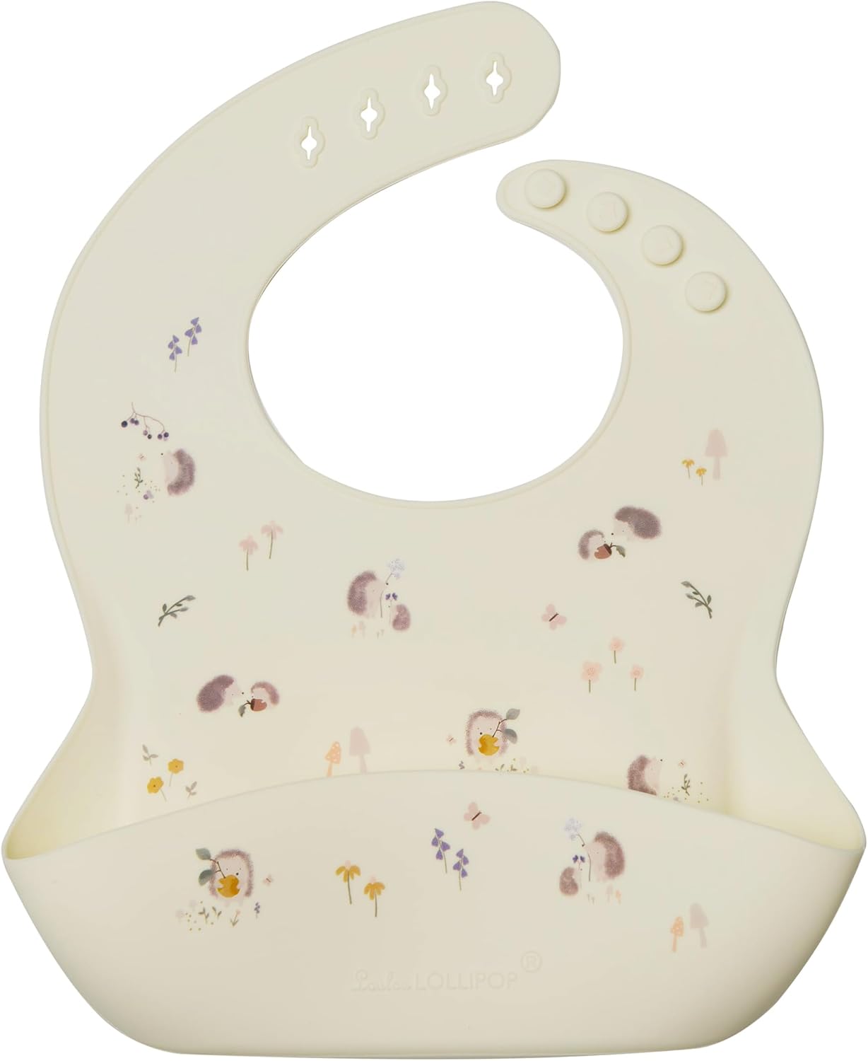 Loulou Lollipop Soft, Waterproof Silicone Feeding Bib for Babies and Toddlers