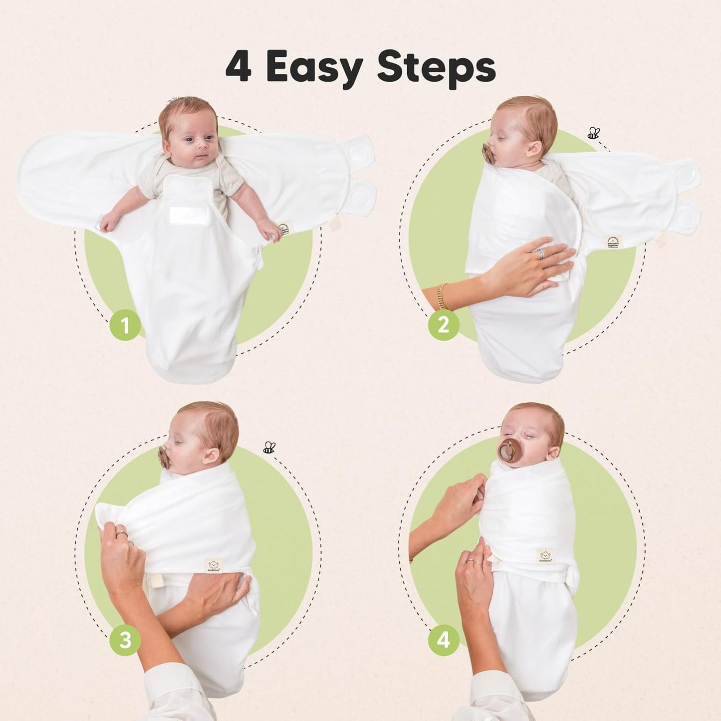 Baby Swaddle Sleep Sacks with Zipper - 3-Pack Swaddles for Newborns 0-3 Months, Infant, Baby Girls, Boys, Soft & Durable Newborn Sleep Sack, Easy Diaper Change Swaddling Blanket (Lunaris)