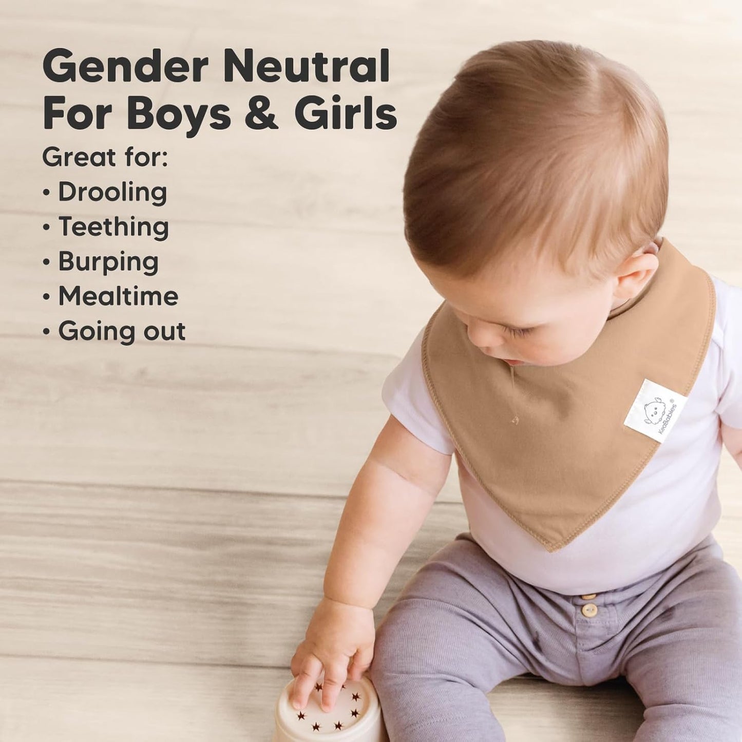 8-Pack Organic Baby Bandana Bibs for Boys, Girls - Super Absorbent Triangle Baby Bibs for Drooling and Teething Infant, 100% Cotton Extra Soft for Newborn, Infant 0-36 Months (Roarsome)