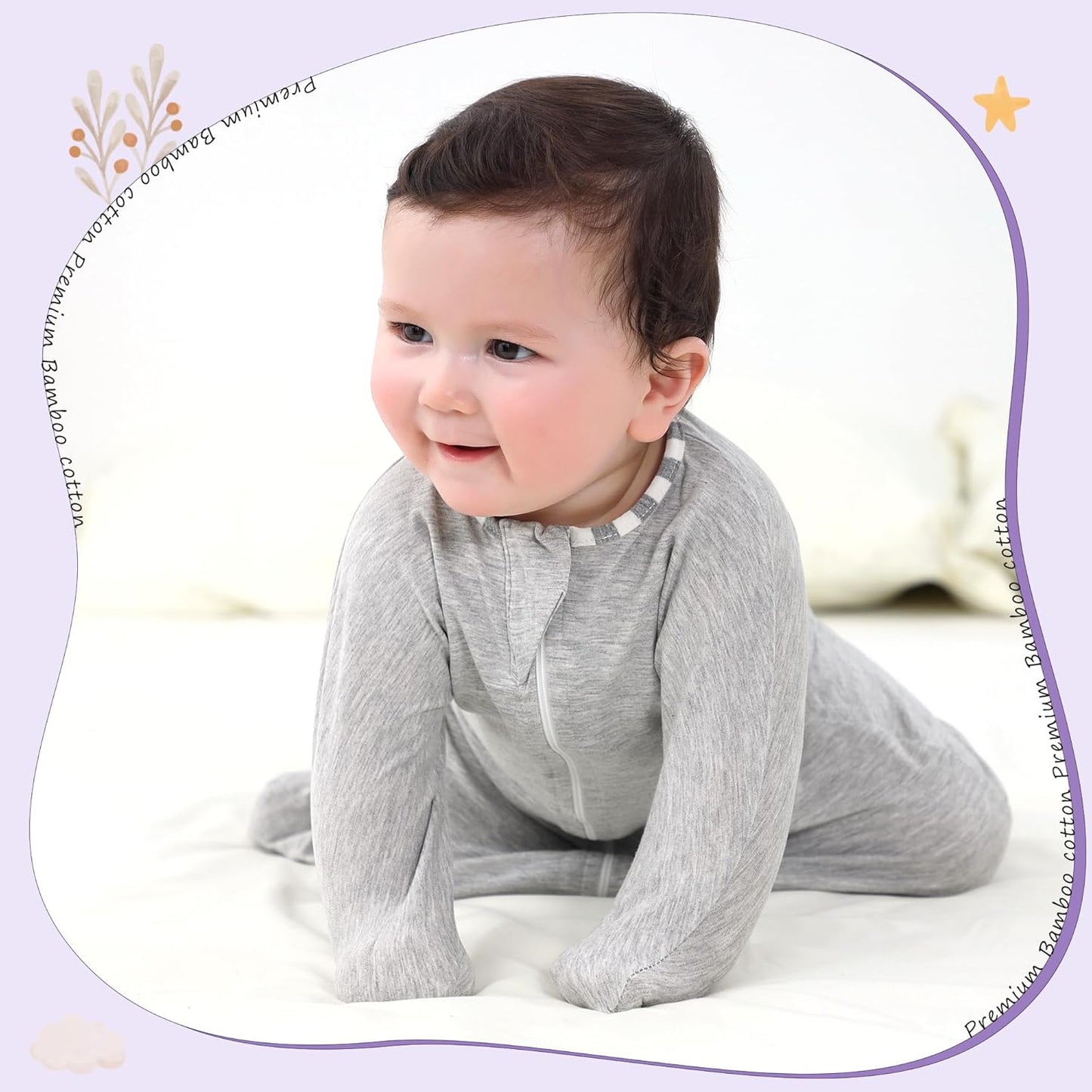 PuppyPaws Baby Sleep Sack, Transition Swaddle, Sleep Sack 9-15 Months, Wearable Blanket Baby with 2-Way Zipper, Swaddles for Newborns Summer, 95% Rayon derived from Bamboo, 5% Spandex