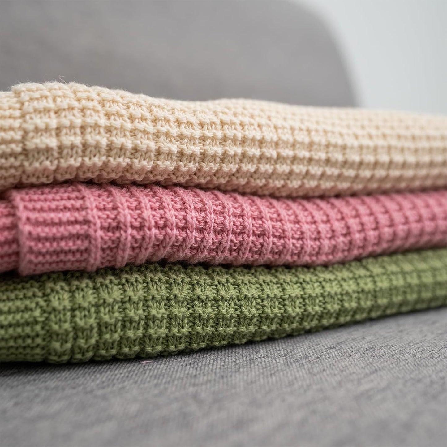 Custom Embroidered Baby Blanket, Personalized Knitted Cotton Blanket with Name for Newborn Boys and Girls, Personalized Infant Swaddle Gift