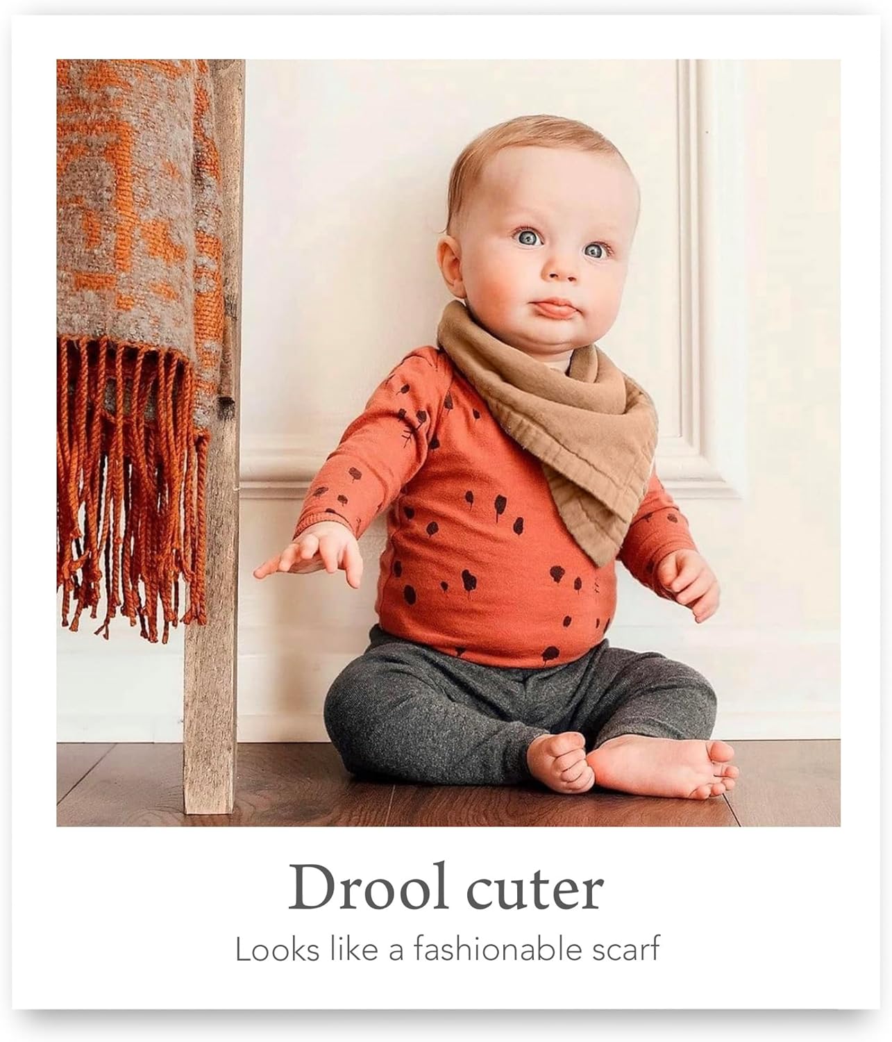 Kishu Baby Indi Organic Baby Bandana Bibs β Fairtrade 4-Way Reversible Drool Bibs for Boys & Girls β Unisex (Set of 5)