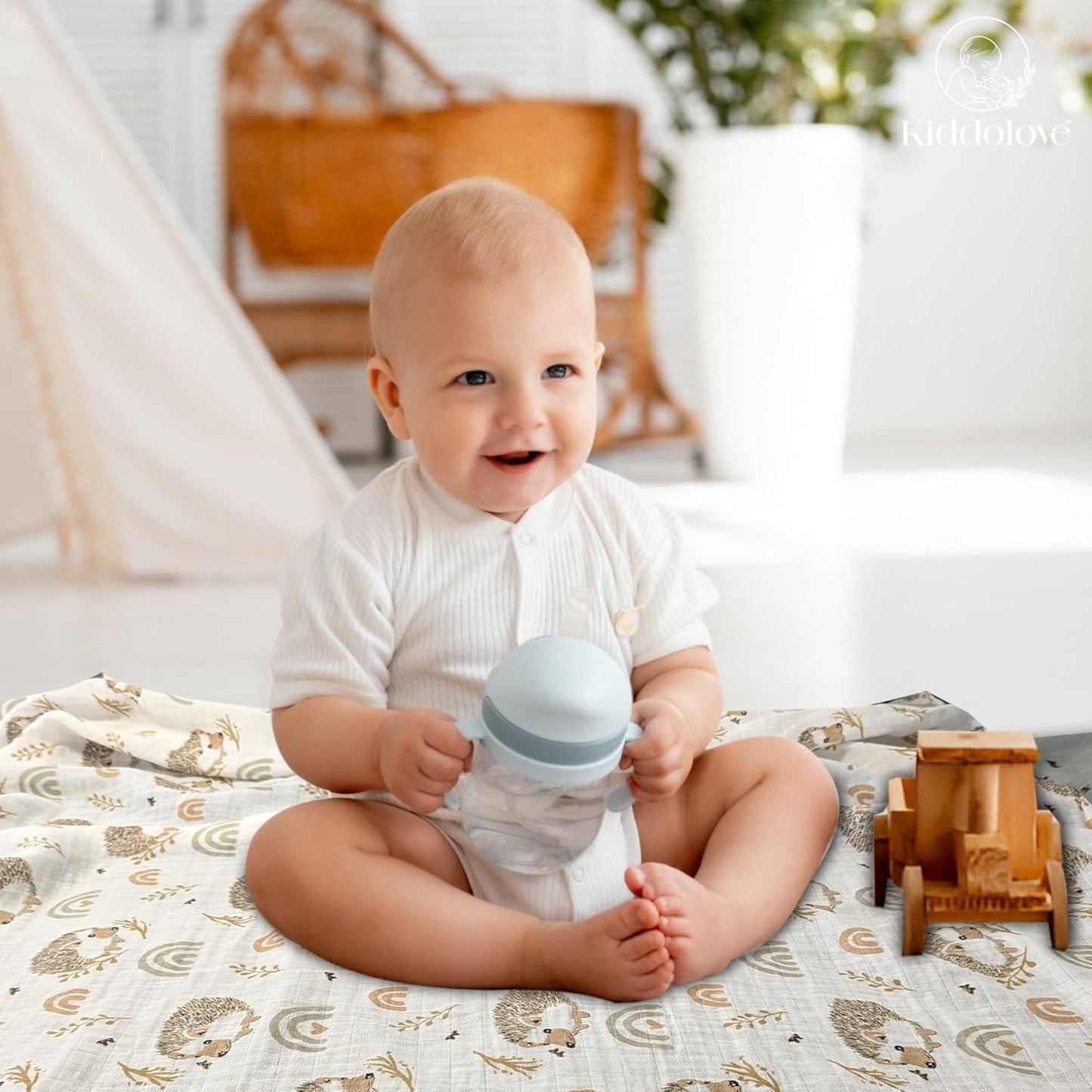 Muslin Swaddle Blankets for Newborn – 3 Pack Large 47"x47" Receiving Blankets – Soft, Breathable & Gentle – Unisex Pastel