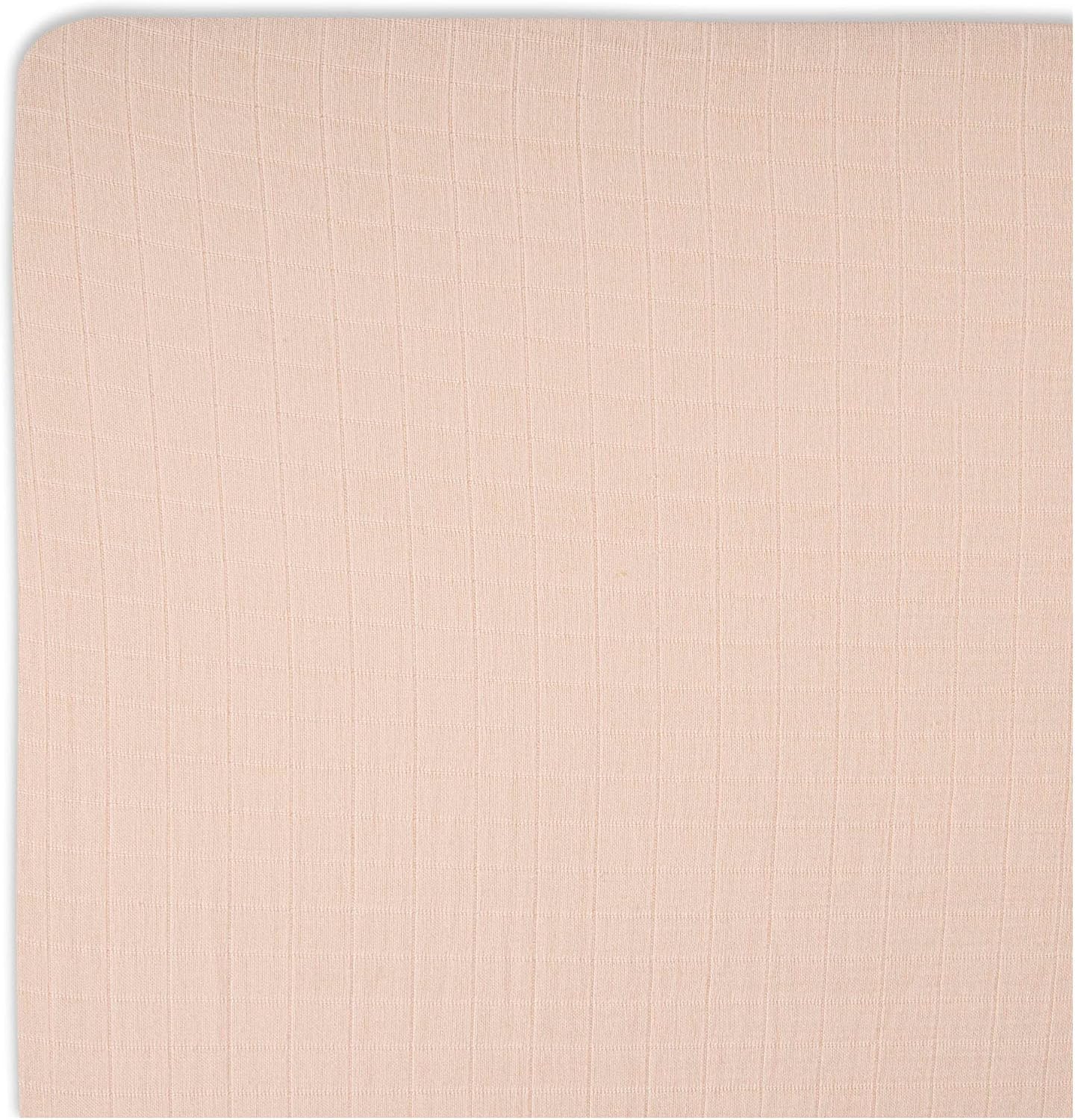 Crane Baby Cotton Sateen Fitted Sheet, 28x52'', Desert Rose, Pink Crib Sheets for Girls, Soft Cotton Crib Sheets for Girls, Nursery Decor for Girl Nursery, Elastic Pockets