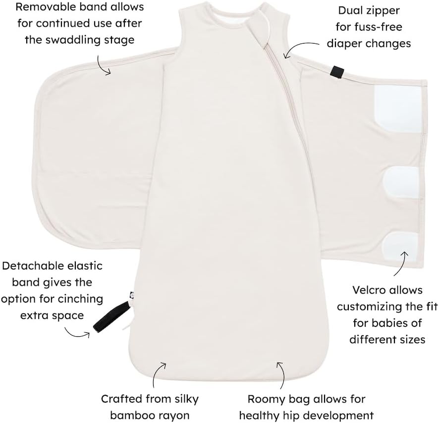 KYTE BABY Unisex Rayon Made from Bamboo Sleep Bag Swaddler for Babies, 1.0 Tog