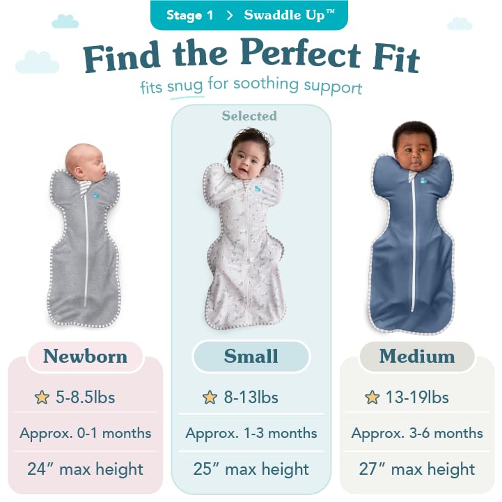 Love to Dream Swaddle UP, Baby Sleep Sack, Self-Soothing Swaddles for Newborns, Get Longer Sleep, Snug Fit Helps Calm Startle Reflex, New Born Essentials for Baby, 1.0 TOG, 8-13lb, Rainbow Dream