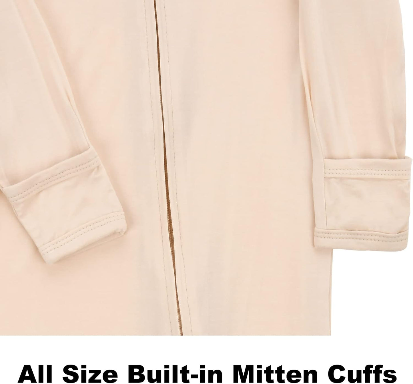 Aablexema Baby Footless Pajamas Zipper with Mitten, Rayon from Bamboo, Infant Long Sleeve Romper Pjs