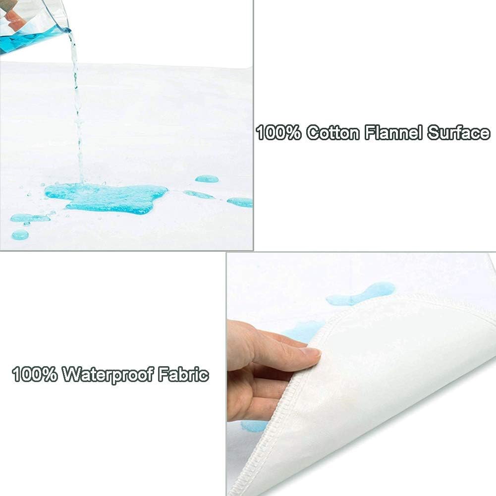 Flannel Protector Pad，100％ Waterproof Mattress Protector Pad, One Size, 34" X 54"