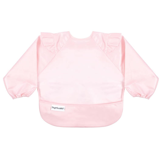 Tiny Twinkle Mess Proof Baby Bib,Waterproof Smock Baby Bib for Eating,Machine Washable Long Sleeve Bib,Baby Led Weaning,Toddler Bib,BLW Supplies(Rose, Large 2-4 Years)