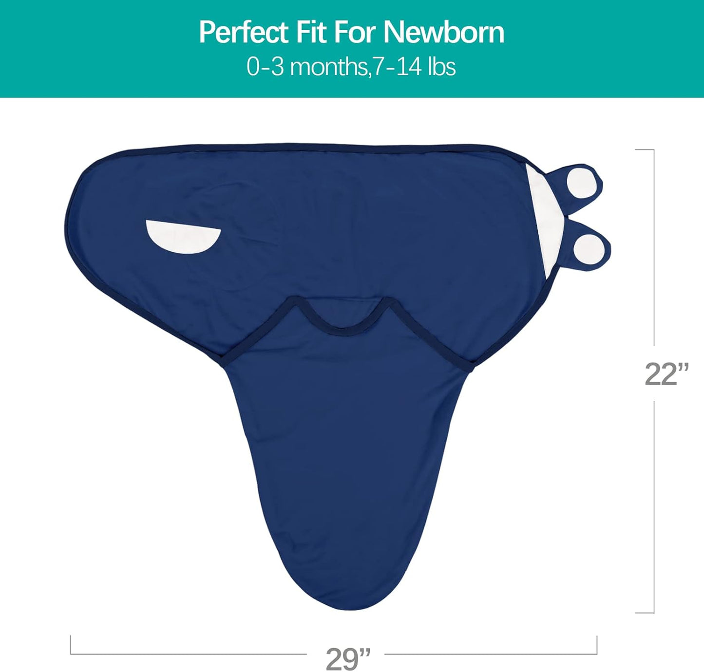 Biloban Baby Swaddles 0-3 Months for Boy & Girl, Cotton Swaddle Blanket, Newborn Essentials, Grey & Navy, 4 Pack