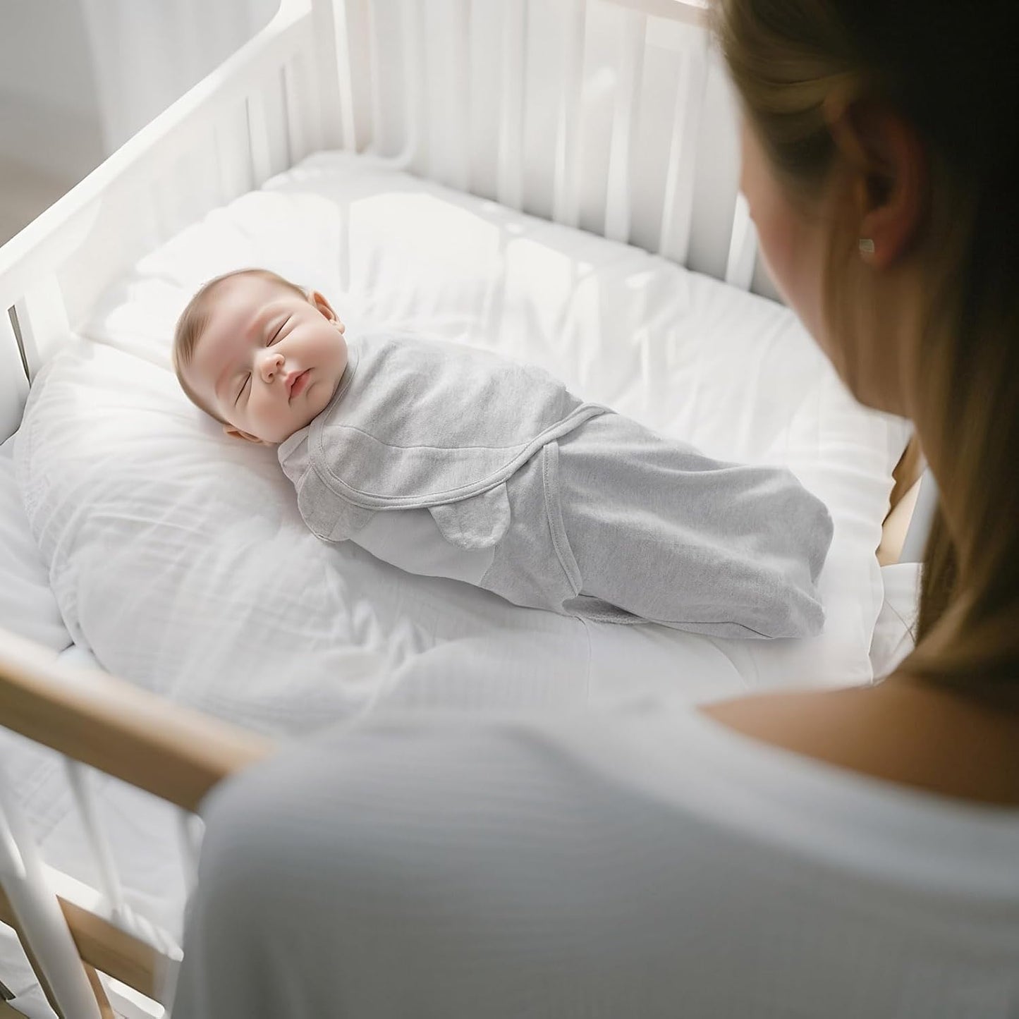 Baby Swaddle Blanket for Boys Girls, 3 Pack Infant Sleep Sacks, 0-6 Months Cotton Newborn Sleeping Bag