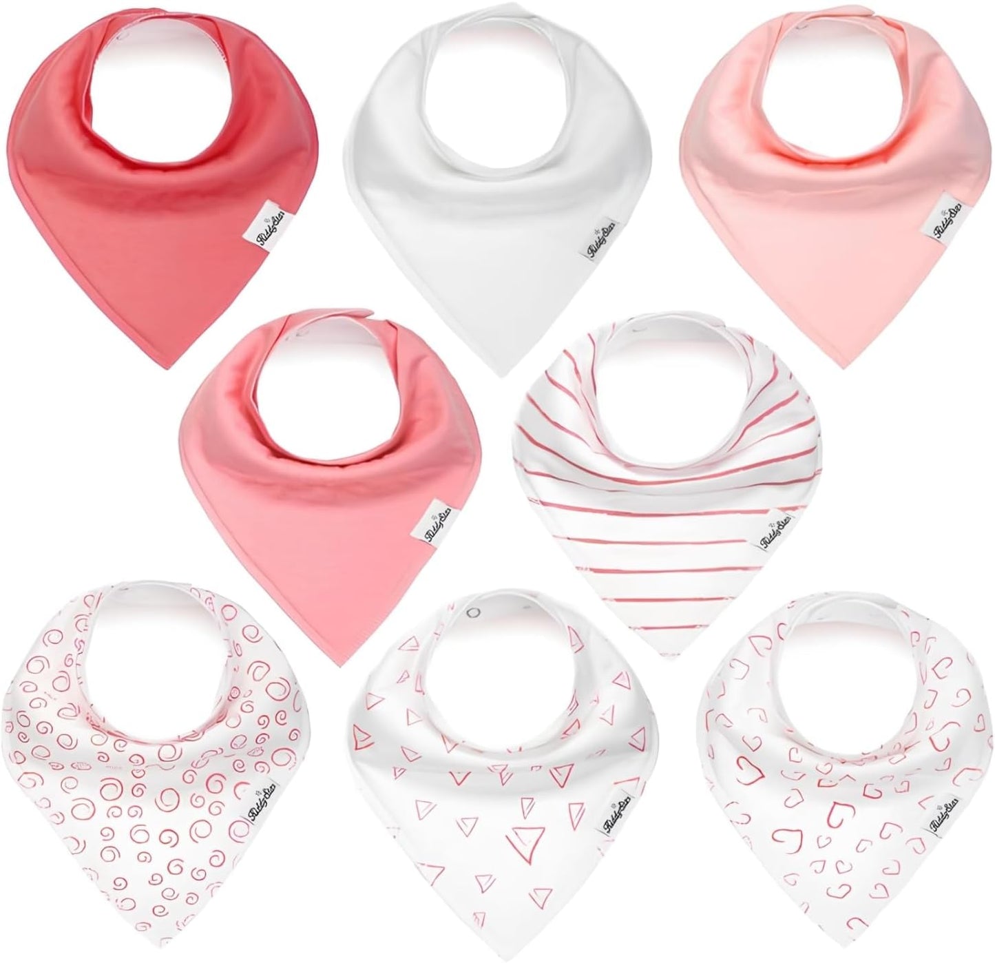 Organic Cotton Baby Bibs – Soft Teething & Drool Bib for Newborns & Toddlers – Hypoallergenic, Absorbent, Snaps