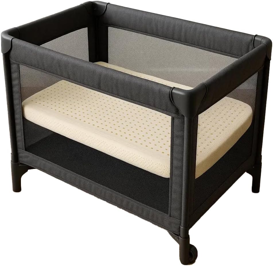 Organic Cotton Crib Mattress Protector - Water Resistant Fitted Sheet Liner Pad, Skin Friendly, Chemical-Free Pure Cotton [GOTS-Certified] for Portable (36"x26") - Made in USA