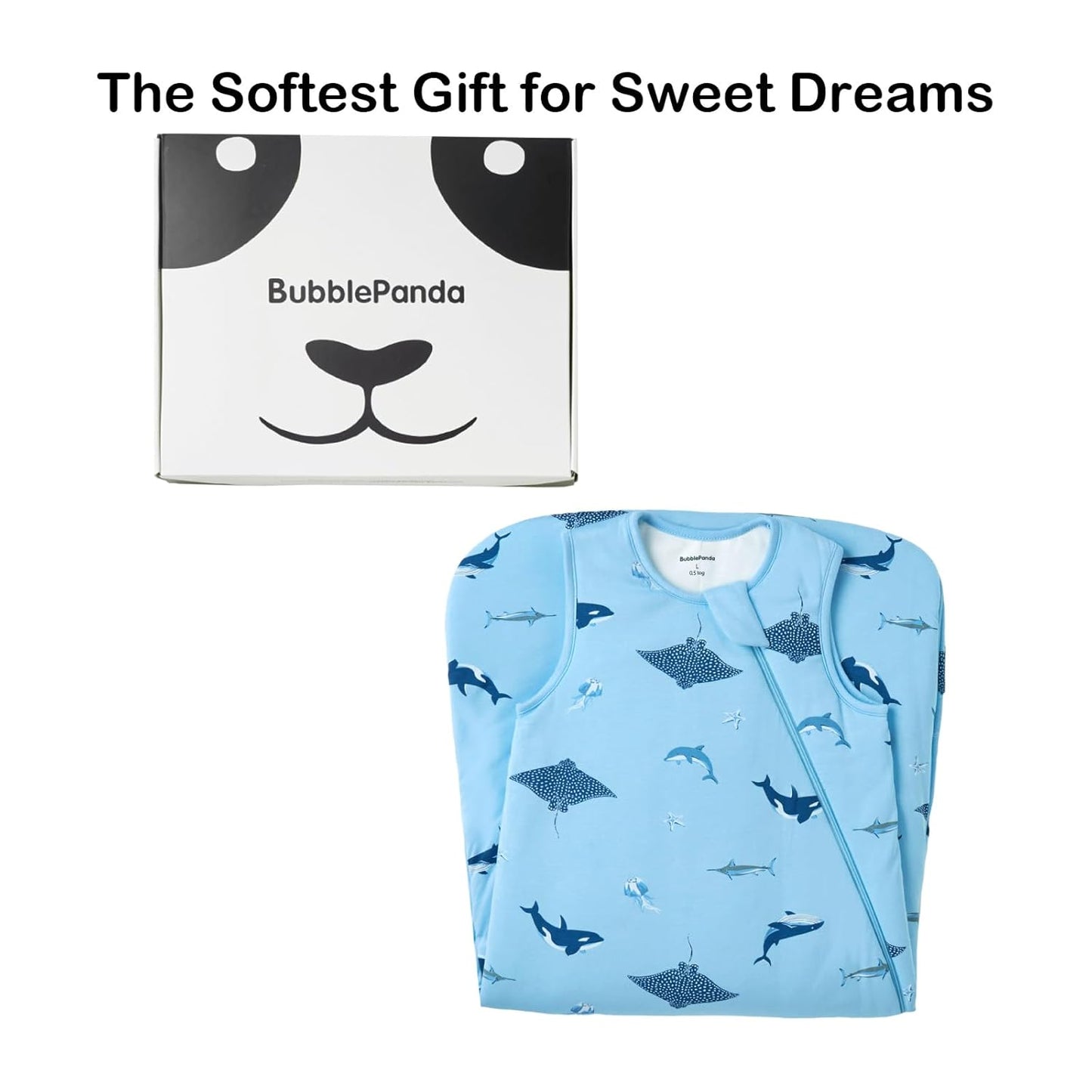 BubblePanda Rayon Made from Bamboo Sleep Sack 12-18 Months 0.5 Tog Soft Lightweight Toddler Sleep Sack 1t for Babies 2-Way Zipper Wearable Blanket Baby 12 Months