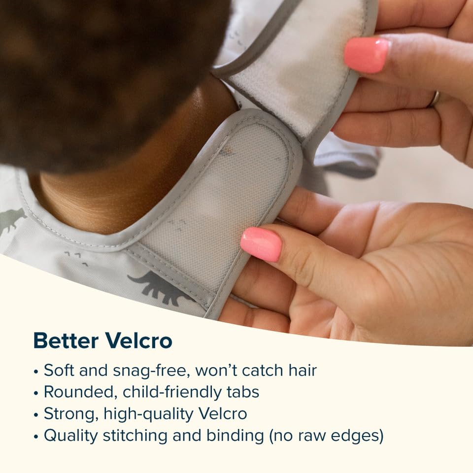 Tiny Twinkle Mess Proof Baby Bib,Waterproof Smock Baby Bib for Eating,Machine Washable Long Sleeve Bib,Baby Led Weaning,Toddler Bib,BLW Supplies(Hearts, Small 6-24 Months)