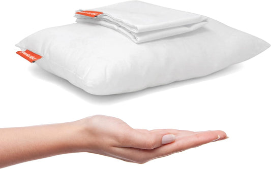 Pipsqueak Pillow - Small, Mini, Tiny - 11 x 7 in - Perfect for Travel, Cars, Airplanes, Camping, Dogs, Toddlers, Kids, Lumbar, Knees and Neck - Ages 2 Yrs and Up