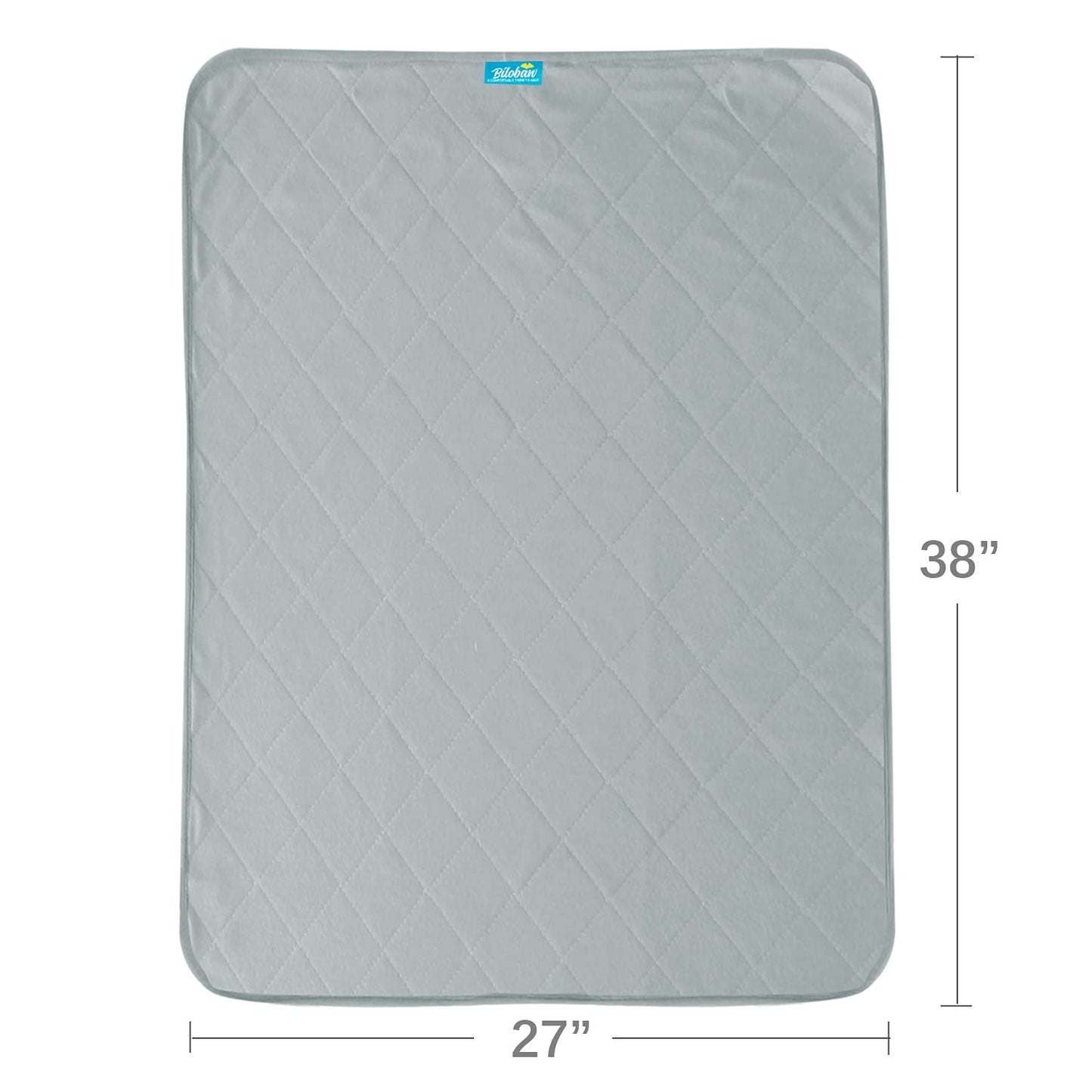 Waterproof Crib Mattress Protector 27" x 38", Non-Slip & Sturdy Mattress Pad Mat, 4 Layers Incontinence Bed Pad for Children Adults, Pets Training Pee Pad, Grey