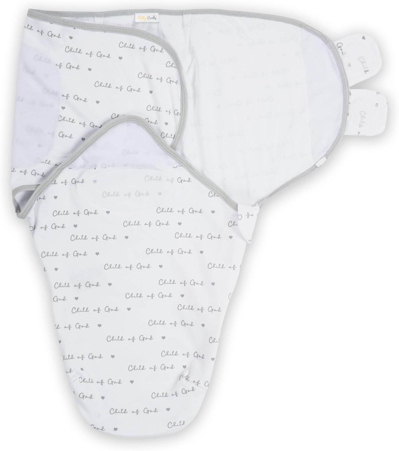 LollyBanks Swaddles 100% Organic Cotton for Boys and Girls, 3-6 Months Newborn Swaddle Sack with Easy Change Zipper, Sleep Swaddle Neutral Baby Registry (Christian Baby)