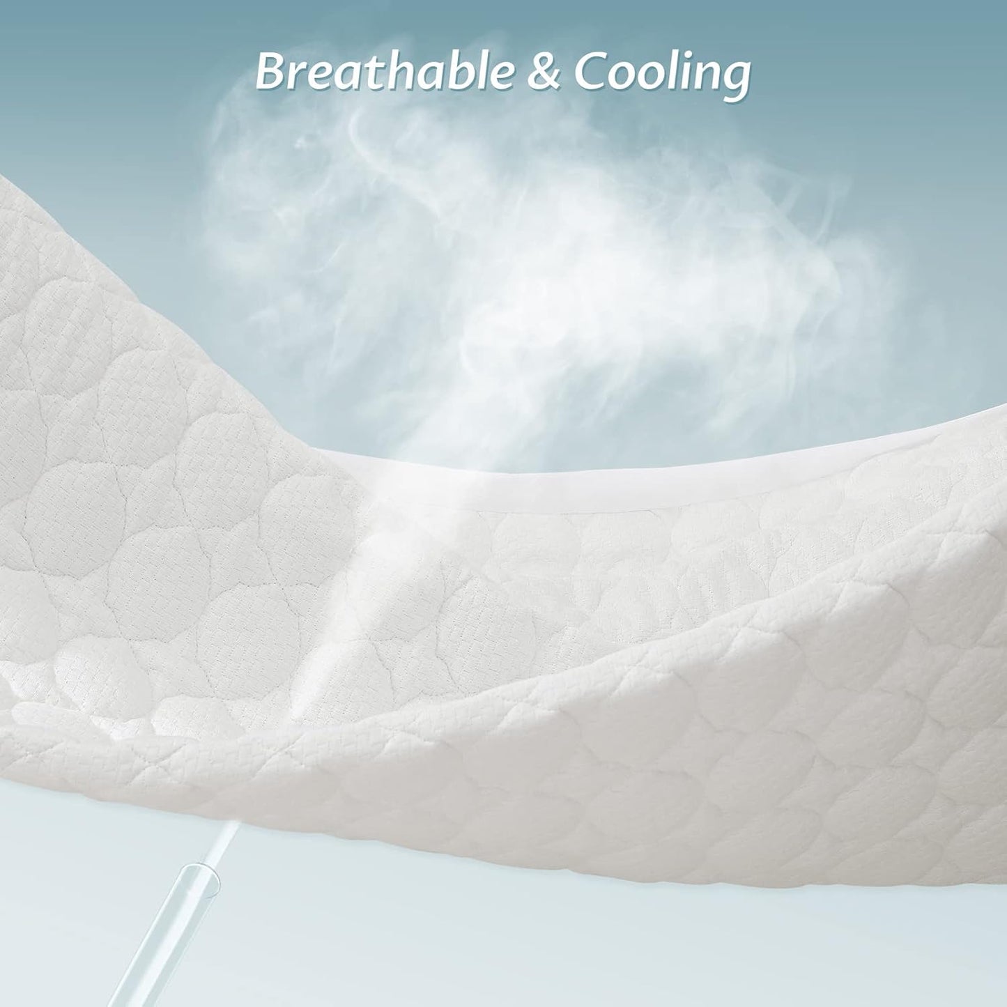 Twin Size Waterproof Mattress Protector Fitted Quilted Mattress Pad Cover with Deep Pocket Up to 15''