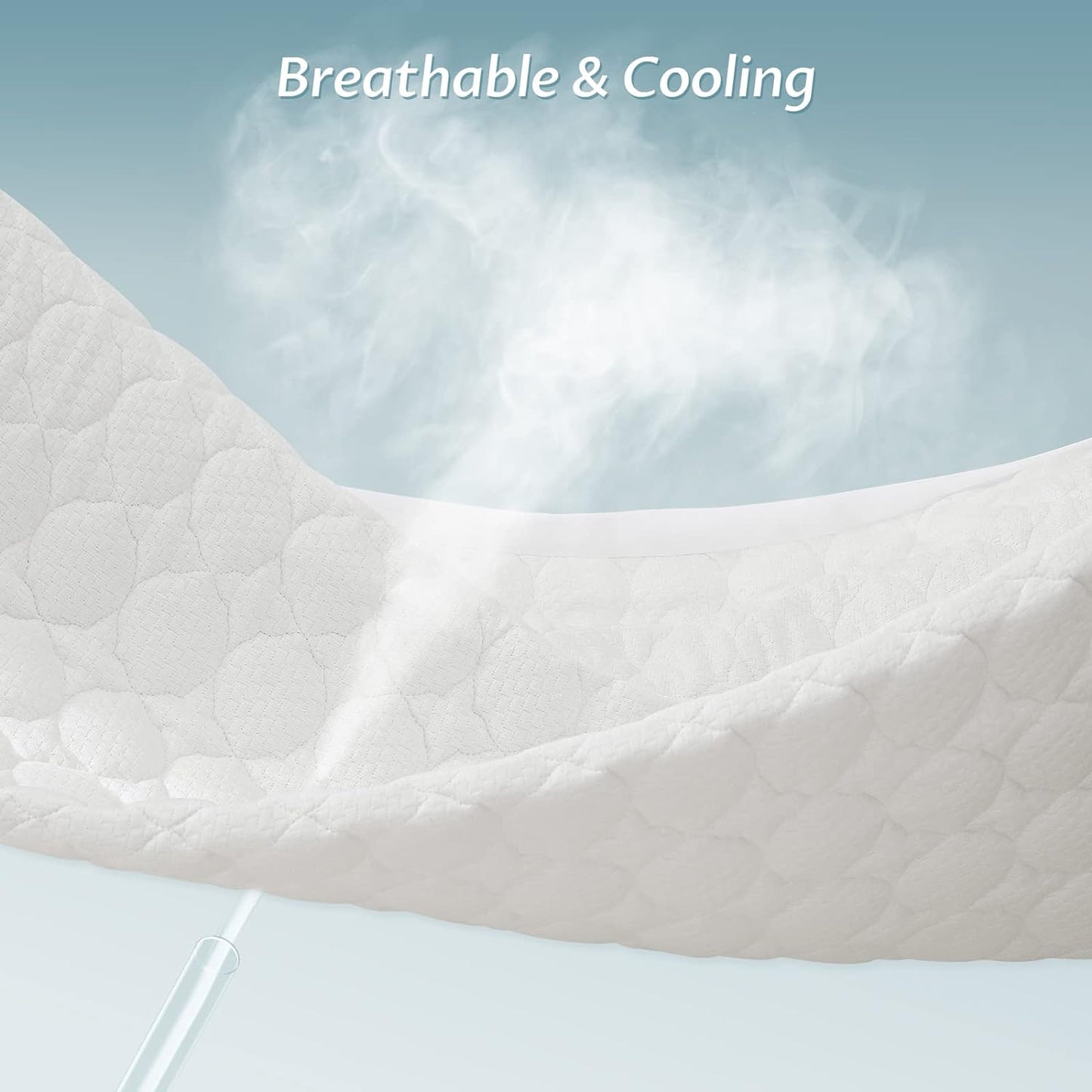 California King Size Waterproof Mattress Protector Fitted Quilted Mattress Pad Cover with Deep Pocket Up to 18''