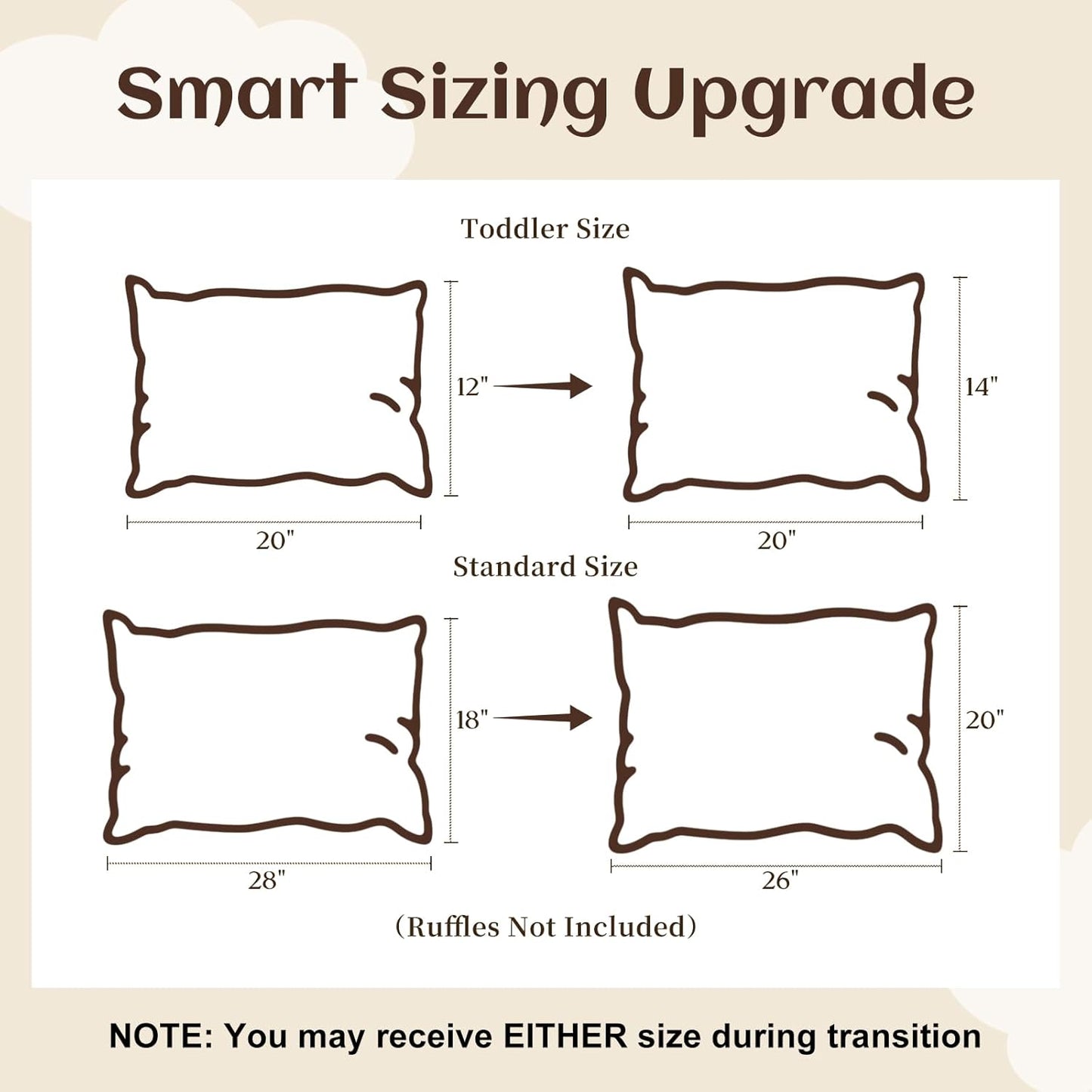 BuLuTu Cotton Muslin Kids Toddler Pillowcase Standard Size, Shabby Chic Galsang Flowers Print, Soft Travel Pillow Case Ruffle Edge Nursery Pillowcases, Boys Girls Bedding Decor, Machine Washable