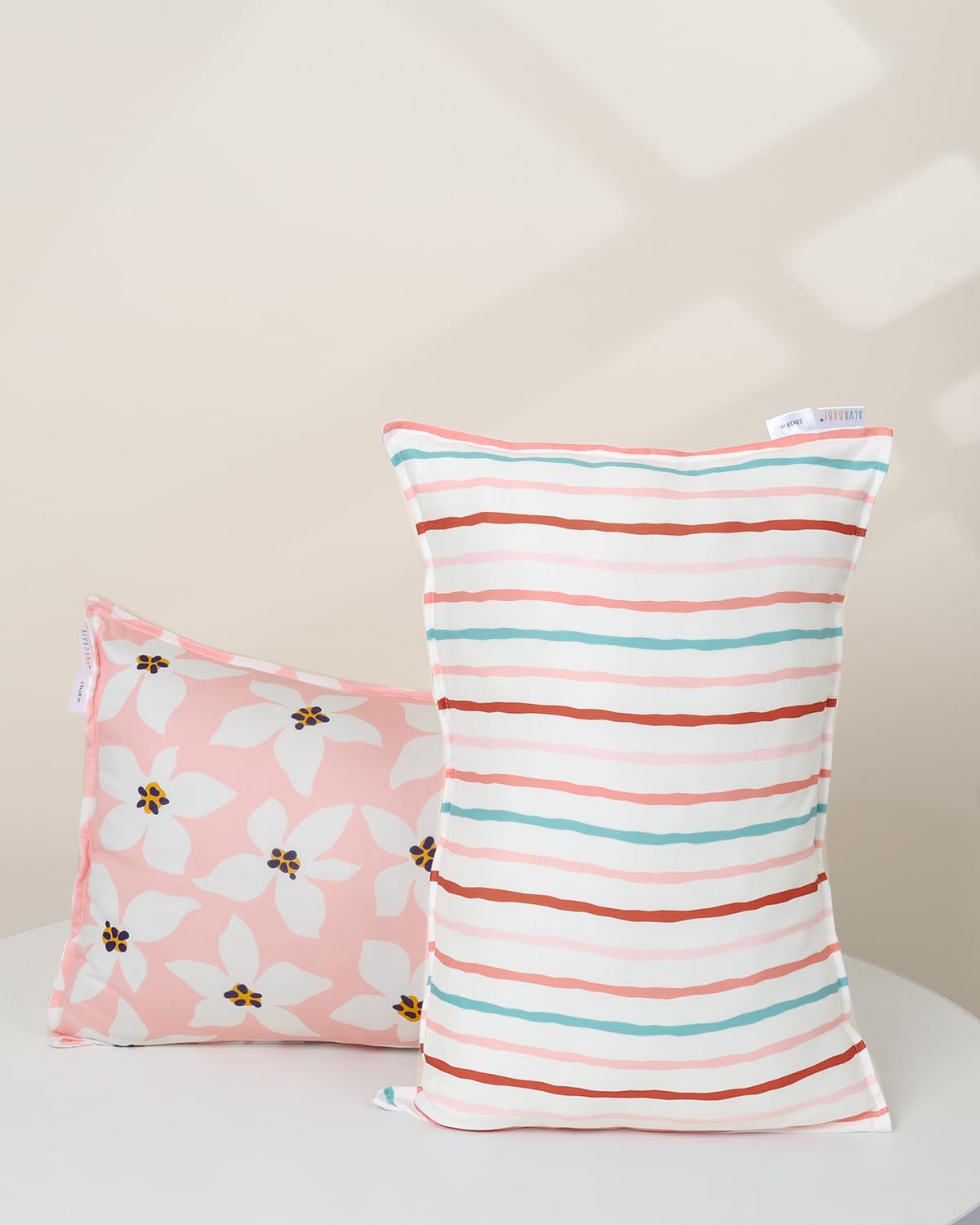 ALVABABY Toddler Pillowcases Stretchy Soft Kids Pillow Cover 2 Pack Fit 13"x 18" or 12"x16" Envelope for Girl Boy Sleepy Travel 2TPE27A