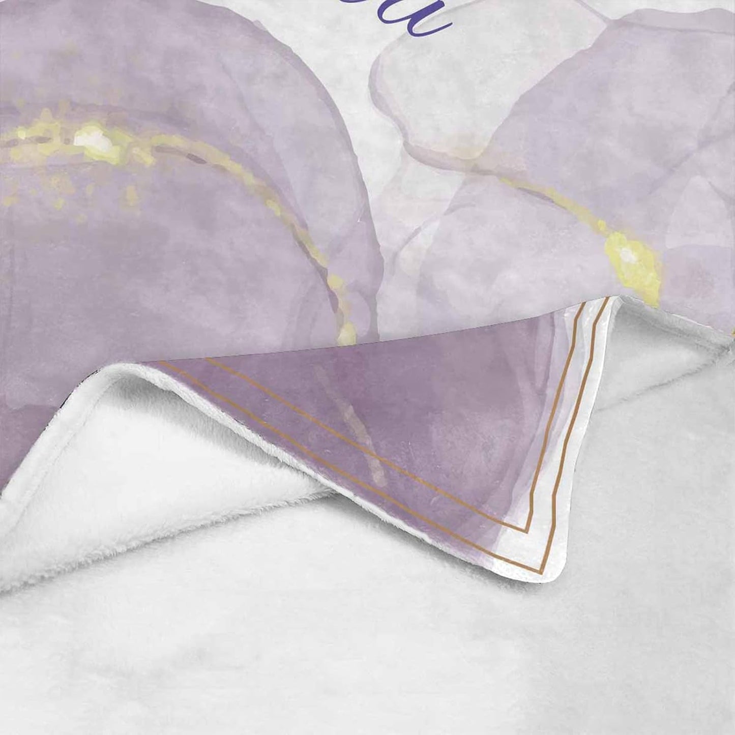 Personalized Baby Blanket with Name, Custom Floral Name Blanket Toddler Girls Soft Flannne Swaddling Blankets Customized Monogram Memorial Gift for Infant Newborn Shower