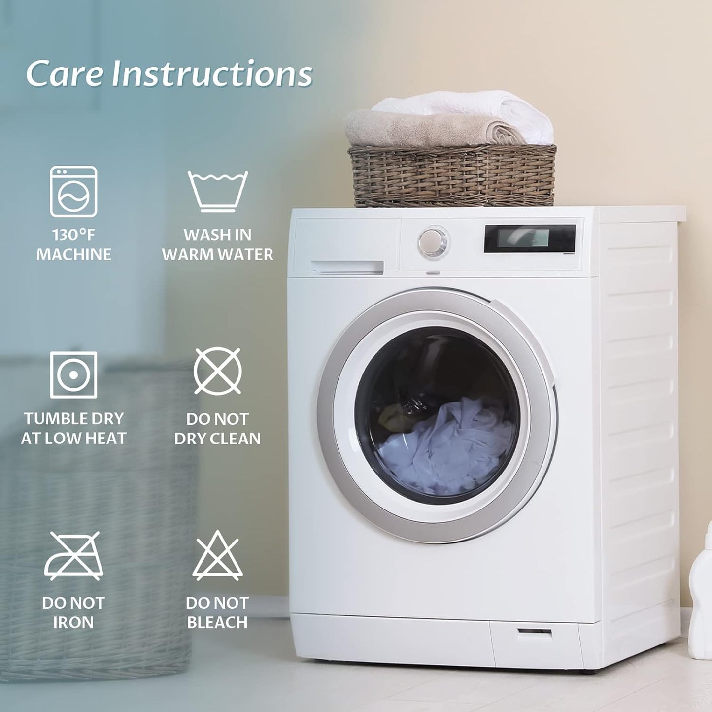 Queen Size Waterproof Mattress Protector Fitted Quilted Mattress Pad Cover with Deep Pocket Up to 18''