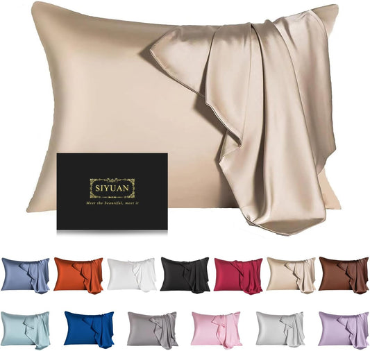 Mulberry Silk Pillowcase for Hair and Skin,Toddler Size Kids Silk Pillow Case with Hidden Zipper,Allergen Proof Dual Sides Soft Breathable Smooth Silk Pillow Cover(Toddler,Champagne)