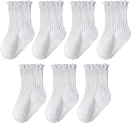 Baby Non Slip Ankle Socks with Grippers for 0 Months-7 Years Old Walking Socks