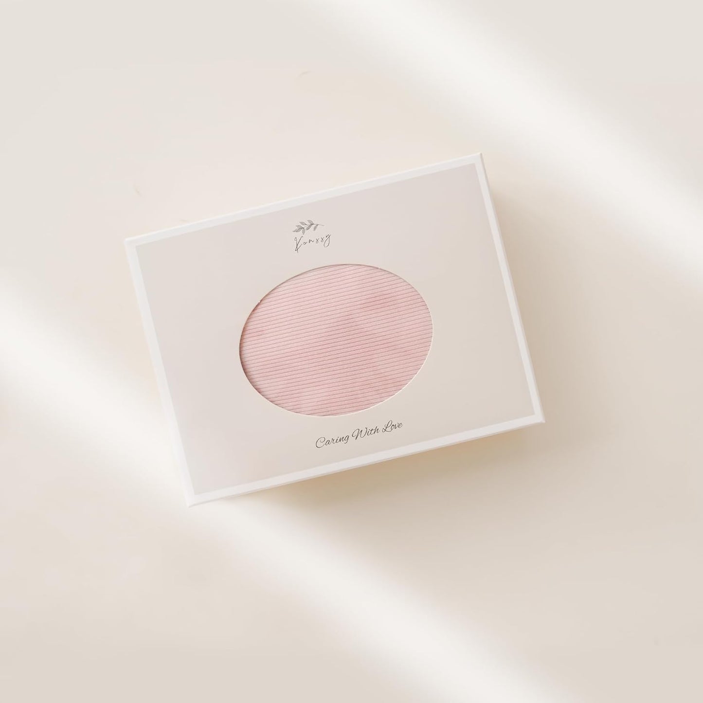 Konssy Knit Baby Blanket 2 Pack, Soft Ribbed Swaddle Receiving Blankets for Boys & Girls, Lightweight Cozy Swaddling Wrap for Newborns, Infants, & Toddlers, 33x42 Inch (Blossom,Pink)