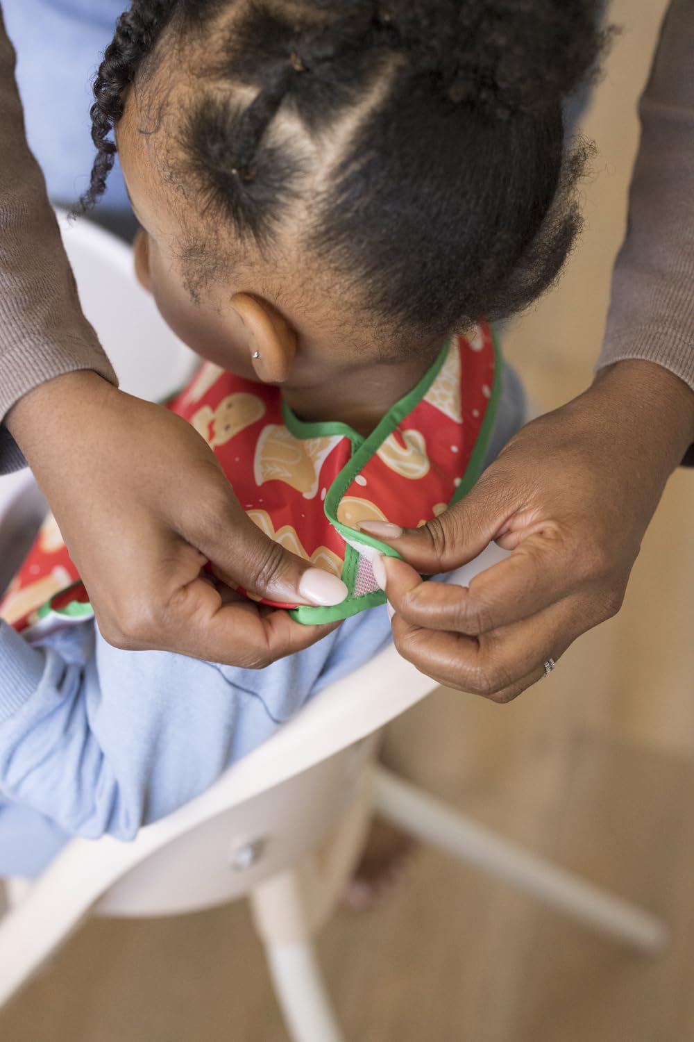 Tiny Twinkle Mess-Proof Baby Bib - Waterproof Bib for Baby Girl or Boy- Machine Washable - Adjustable Closure - PVC, BPA, & Phthalate Free - Great for Travel - Baby Food Bibs (3 Pack,Christmas)
