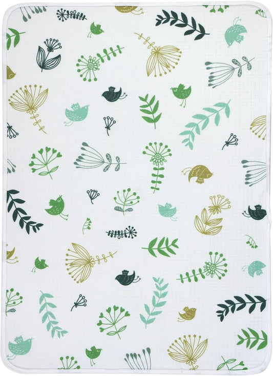 haakaa Waterproof Changing Pad Liners, 100% Cotton, Soft & Breathable (1pc, 19.5" x 27.5" Spring Breeze)