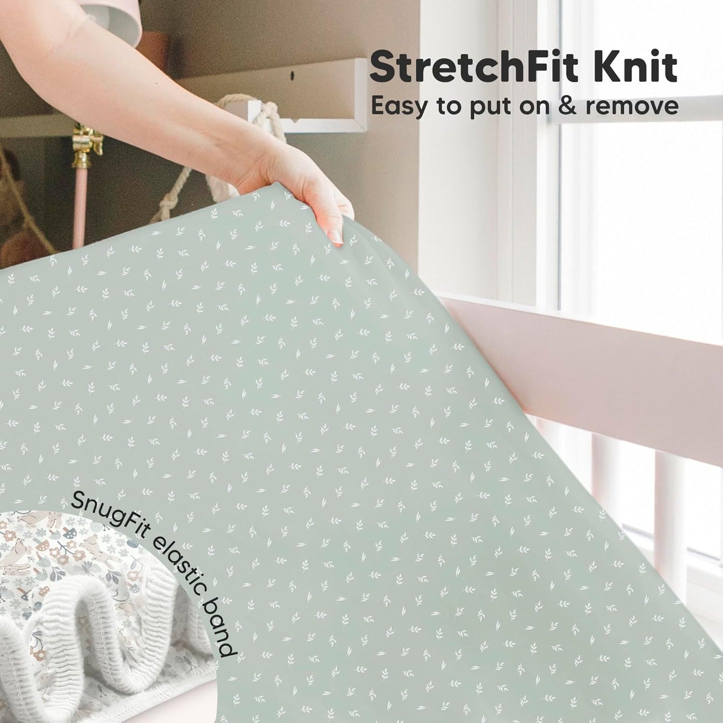 KeaBabies 2-Pack Baby Crib Sheets for Boys, Girls - 52x28 Viscose Derived from Bamboo Toddler Bed Sheets Neutral, Fitted Crib Mattress Cover for Standard Baby Bedding, Soft & Cozy (Beach Day)