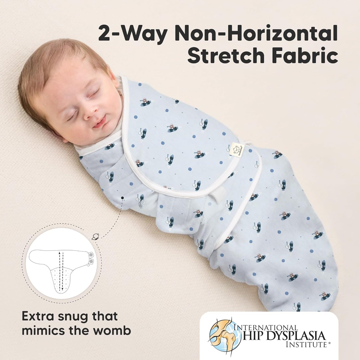 3-Pack Organic Baby Swaddle Sleep Sacks - Swaddles for Newborns, Infant 0-3 Months, Baby Girls, Boys, Soft & Snug Newborn Sleep Sack, Nursery Swaddling Blankets (Space Quest)