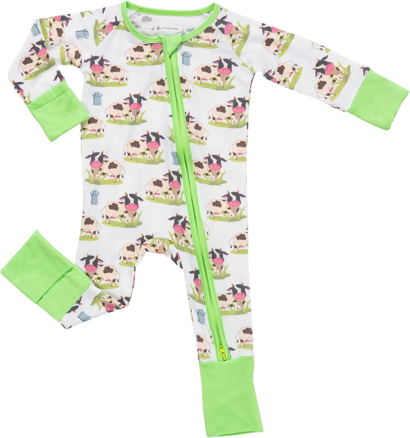 LollyBanks Baby Pajamas, Baby Romper 95% Bamboo Viscose and 5% Spandex