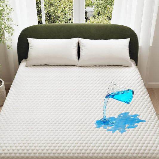 OhGeni 100% Waterproof Mattress Protector, Full Size Mattress Pad, Fits 6"-20" Mattresses with Deep Pocket, Cooling, Breathable Fitted Sheets, Soft Bed Cover, Noiseless, Machine Washable