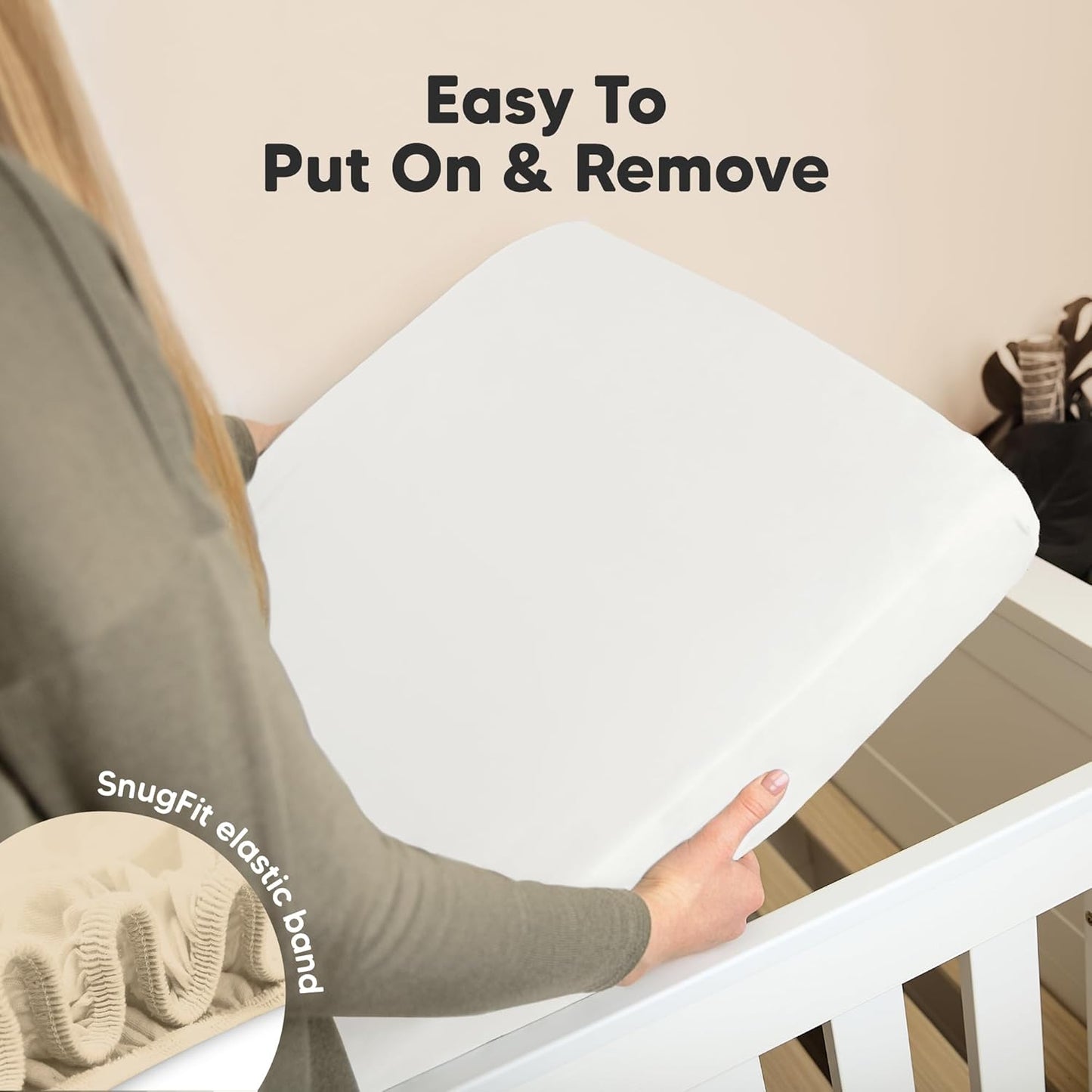 KeaBabies 2-Pack Organic Crib Sheets for Boys, Girls - 52x28 Fitted Crib Mattress Sheet Neutral, Breathable Jersey Cotton Cover for Baby Bed, Toddler Mattress, Soft & Cute Prints (Khaki)