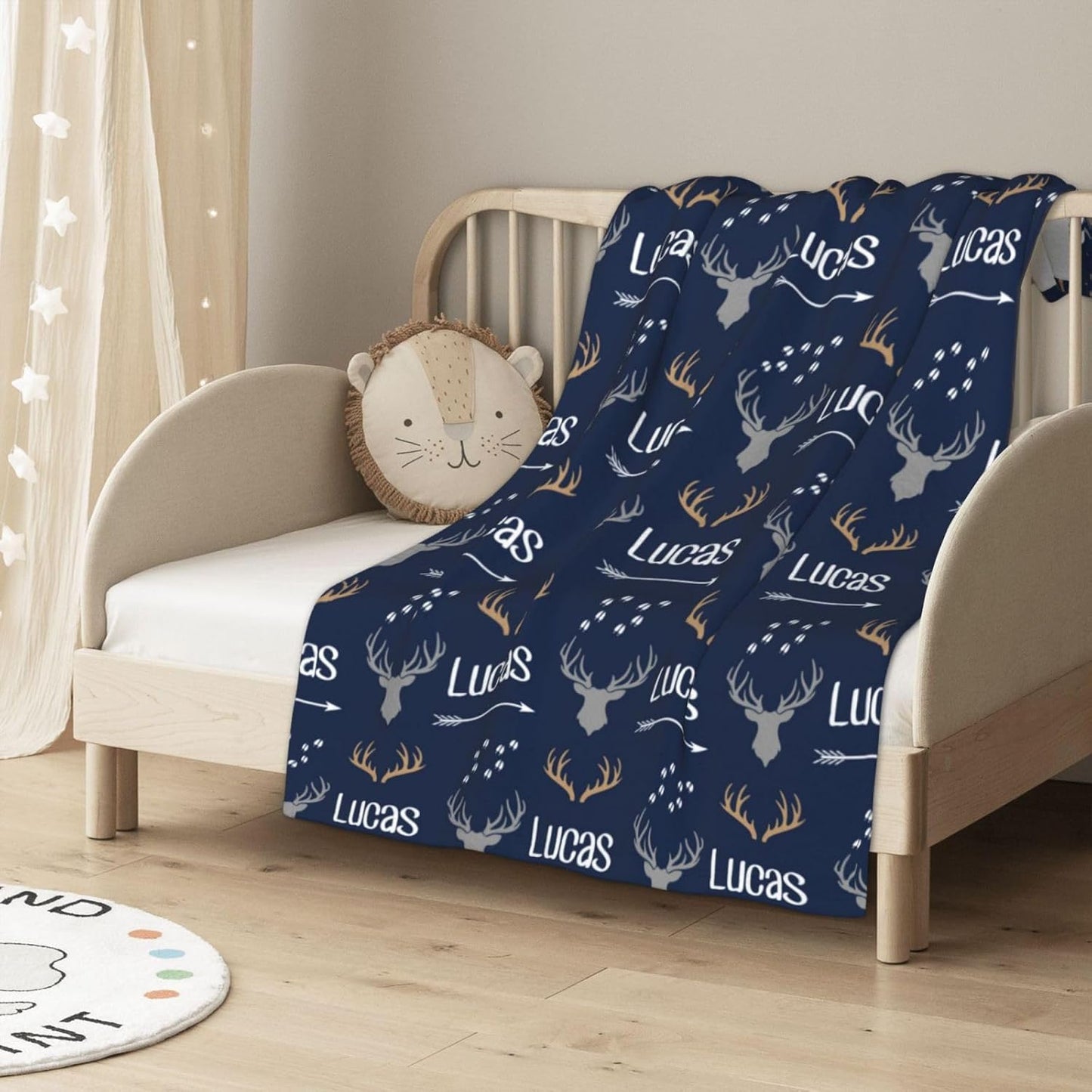 Personalized Baby Blanket with Name, Custom Baby Blanket for Boys or Girls, Soft Flannel Throw for Newborns & Kids