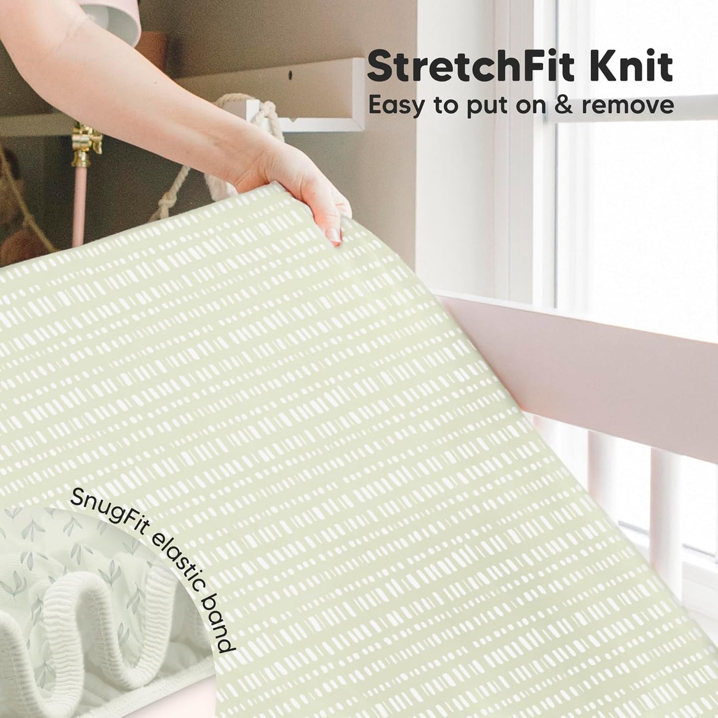 KeaBabies 2-Pack Baby Crib Sheets for Boys, Girls - 52x28 Viscose Derived from Bamboo Toddler Bed Sheets Neutral, Fitted Crib Mattress Cover for Standard Baby Bedding, Soft & Cozy (Fleur)