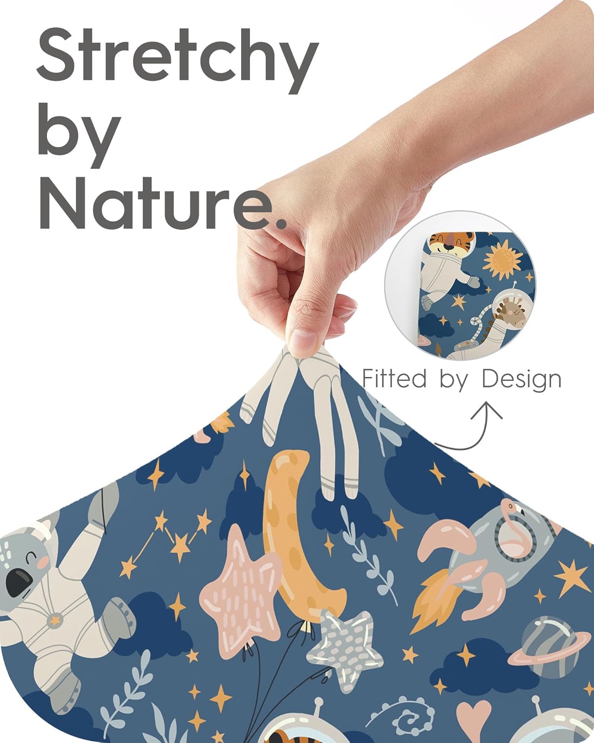 Graco Pack and Play Sheets Fitted, TotBasic Ultra Soft Mini Crib Sheets Boy, Neutral Pack N Play Mattress Sheets Hypoallergenic and Soothing, Premium Jersey Playrad Sheets, 2 Pack (Dino Space)