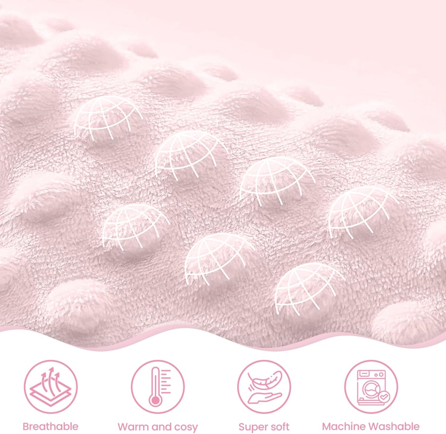 Owl Kid Blanket for Girl - Soft Kids Throw Minky Blankets with Dotted Backing for Girls - Kids Nursery Crib Blanket 30x40