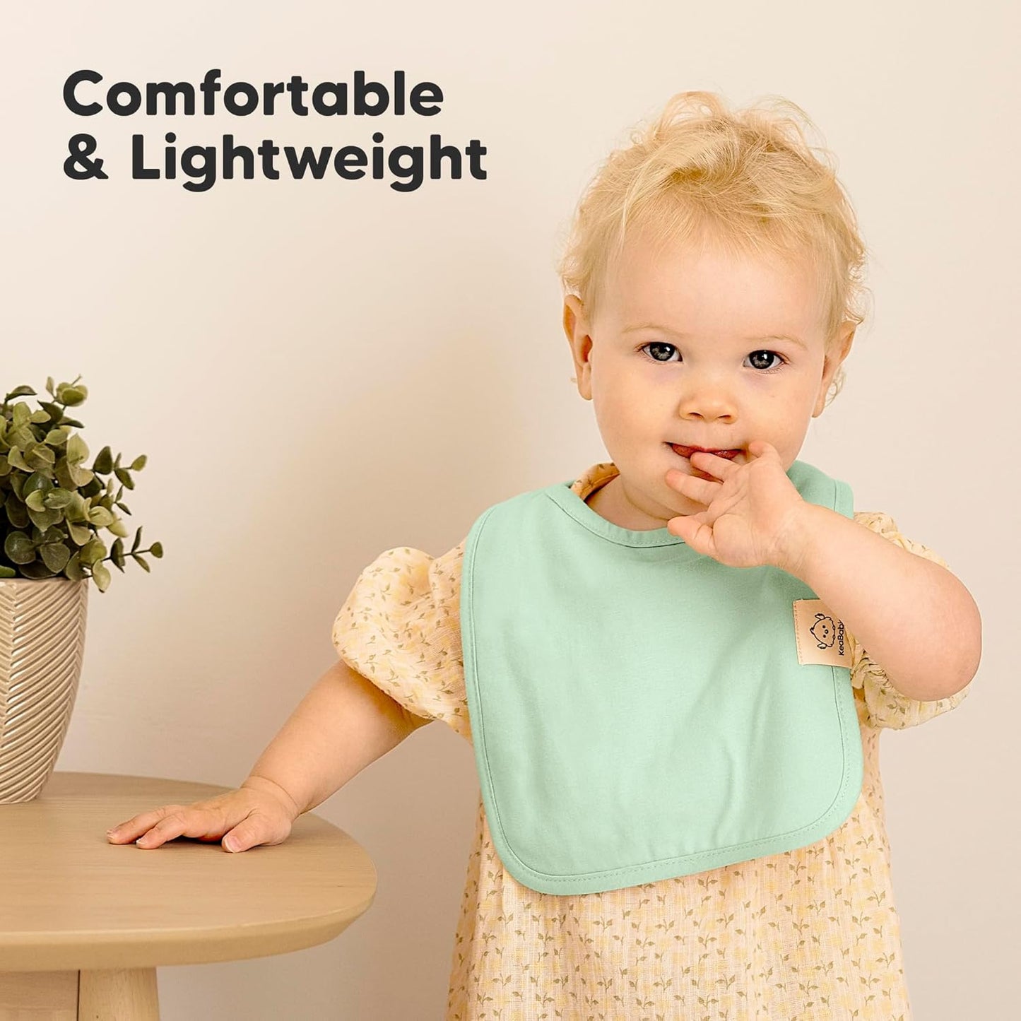 KeaBabies 8-Pack Organic Baby Bibs for Boys, Girls - Super Absorbent Cotton Drool Bibs for Baby Girl & Boy, Teething Toddler, Drooling Newborn, Ultra Soft & Machine Washable (Dawn)