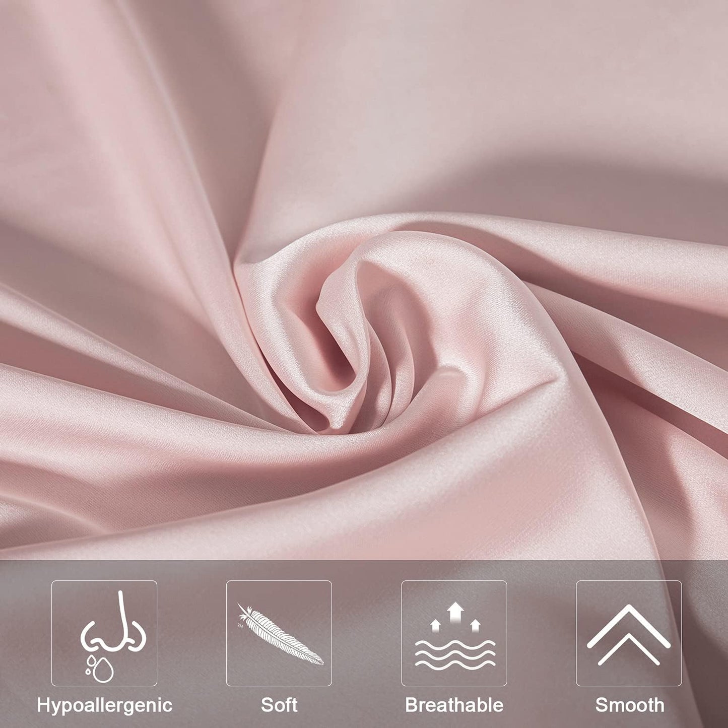 Mulberry Silk Pillowcase for Hair and Skin,Standard Size Cooling Silk Pillow Case with Hidden Zipper,Allergen Proof Dual Sides Soft Breathable Smooth Silk Pillow Cover for Women(Standard,Beige)