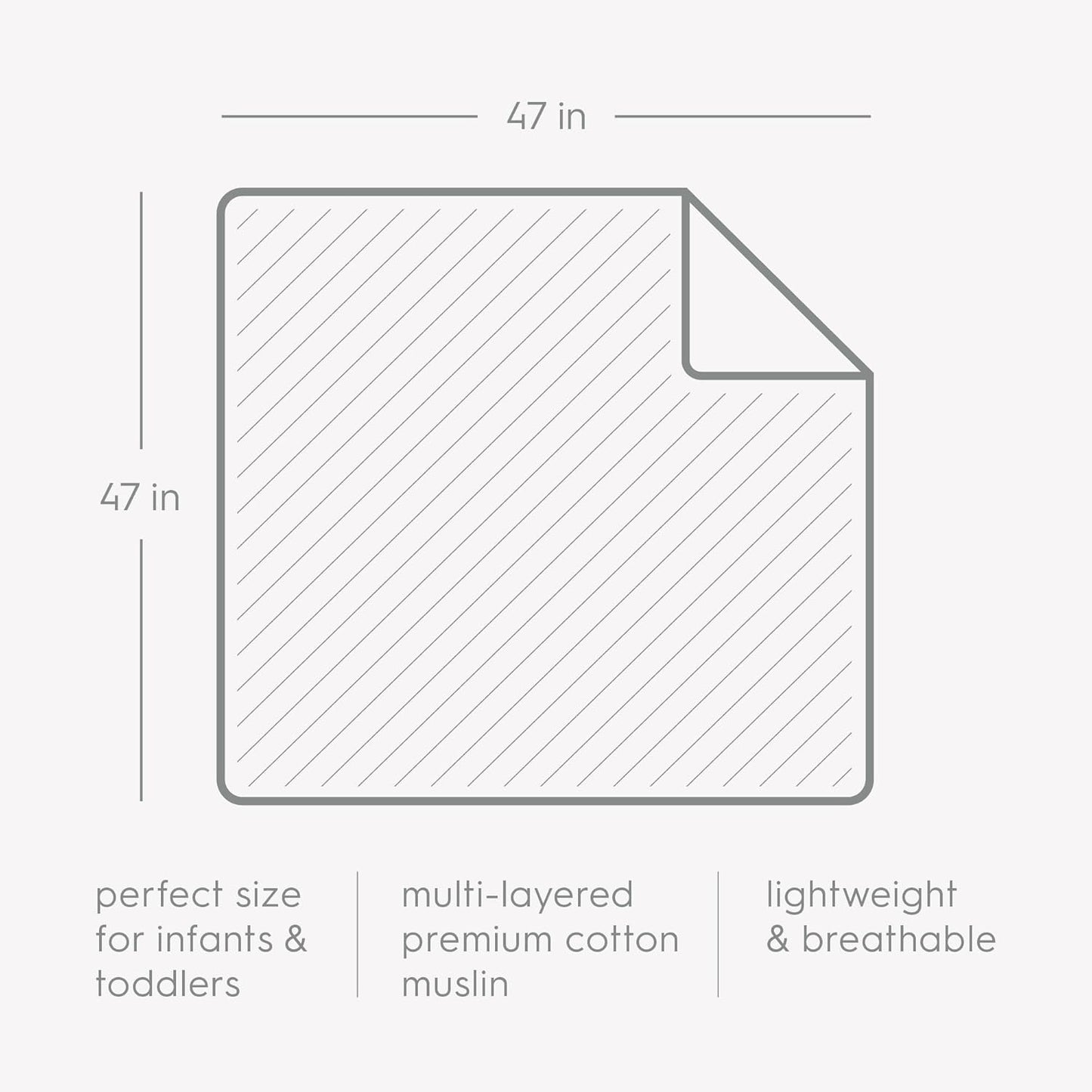 Little Unicorn Original Premium Cotton Quilt | Multi-Layered & Extra-Soft Muslin Fabric |for Babies & Toddlers (Farmyard)