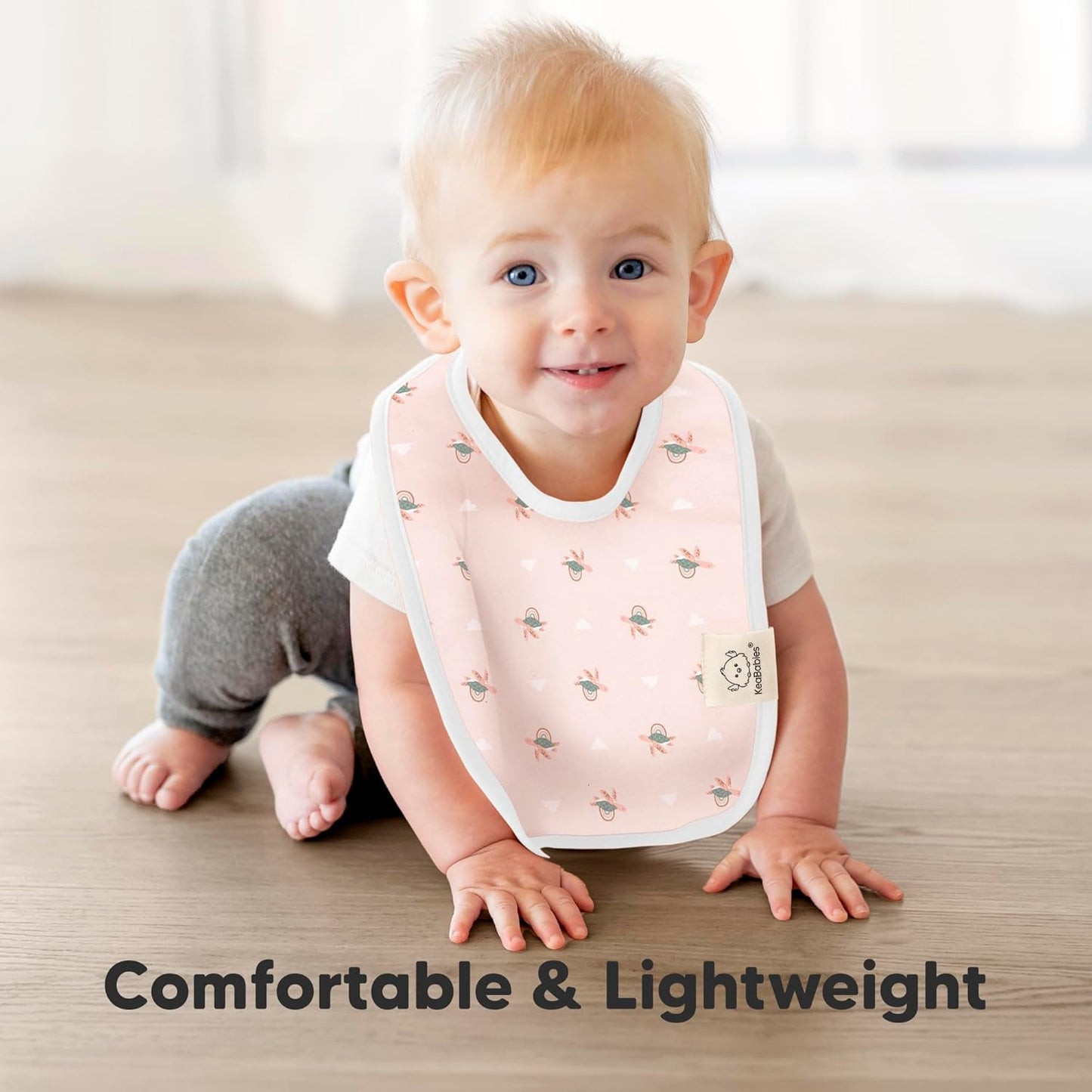 KeaBabies 8-Pack Organic Baby Bibs for Boys, Girls - Super Absorbent Cotton Drool Bibs for Baby Girl & Boy, Teething Toddler, Drooling Newborn, Ultra Soft & Machine Washable (Marine Muse)