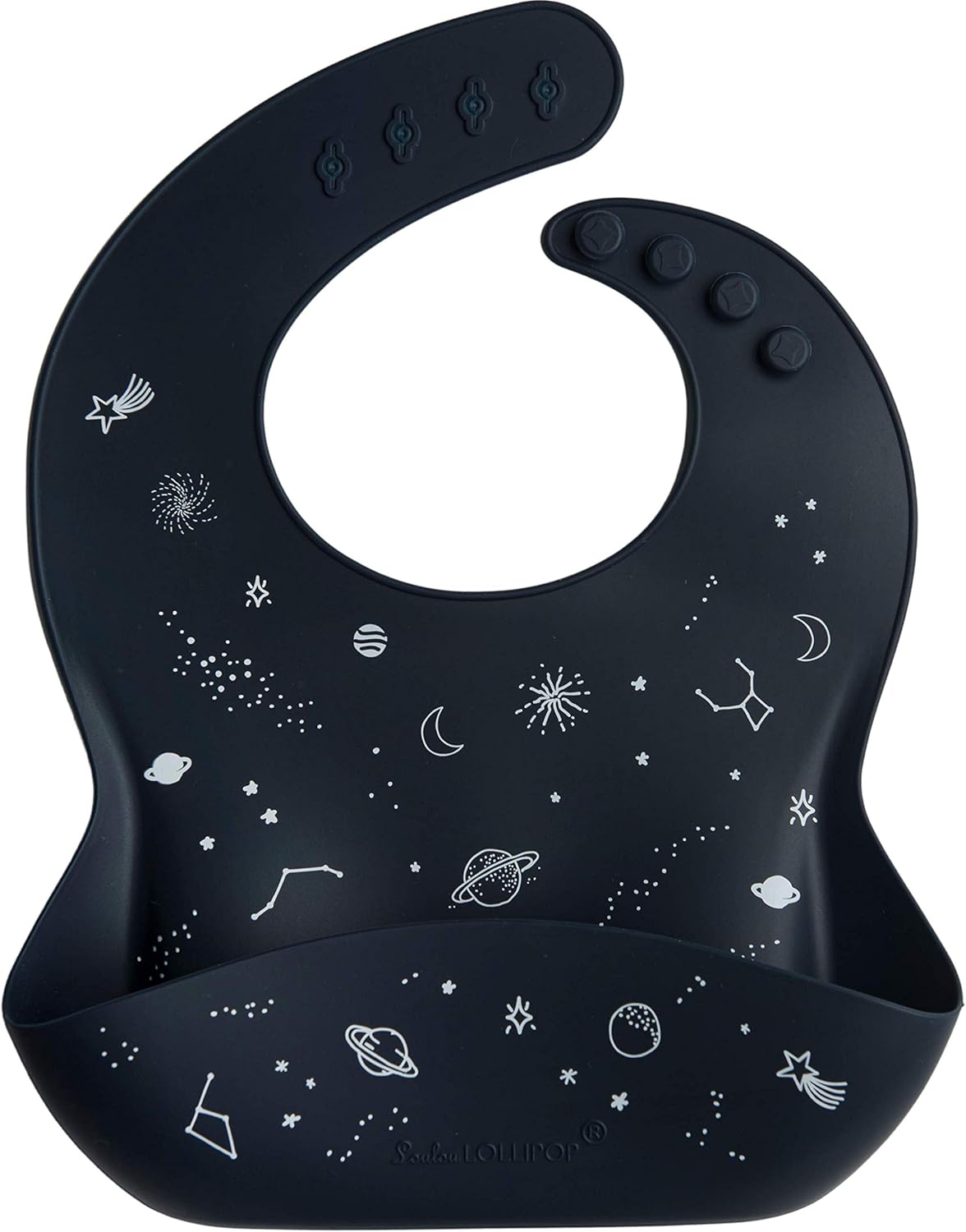 Loulou Lollipop Soft, Waterproof Silicone Feeding Bib for Babies and Toddlers
