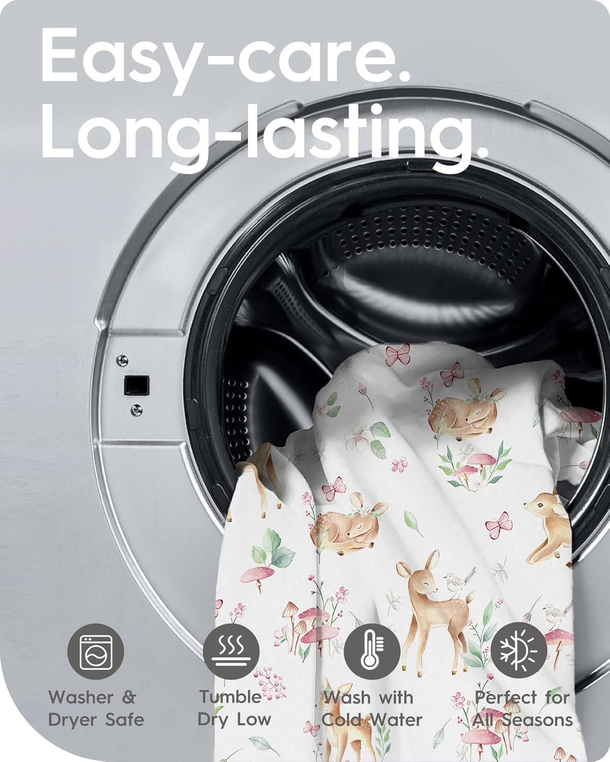 Mini Crib Sheets 24x38, Ultra Soft Pack N Play Sheets Fitted Boy Girl, Neutral Pack and Play Mattress Sheets, Premium Jersey Knit Portable Crib Sheets Hypoallergenic, Forest Bear & Deer