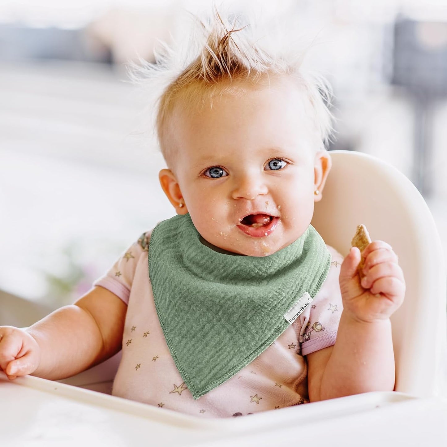 Muslin Baby Bibs for Boys Girls,10 Pack Super Absorbent Baby Bandana Drool Bibs Set for Teething and Drooling,100% Cotton Soft for Infant,Newborn